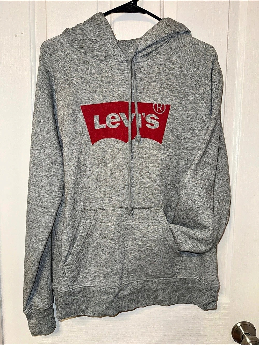 Levi's Batwing Graphic Hoodie Gray Large